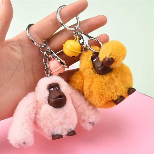 Porte-clés Creative mignon gorille en peluche poupée porte-clés singe couple étudiants sac pendentif cadeau G2210267336771310m