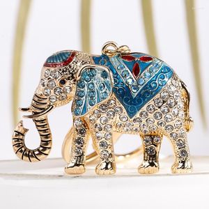 Llaveros Elefante creativo Llavero Accesorios Lindo Animal Moda Llaveros Mujeres Bolso Encanto Colgante Coche Anillos Titular