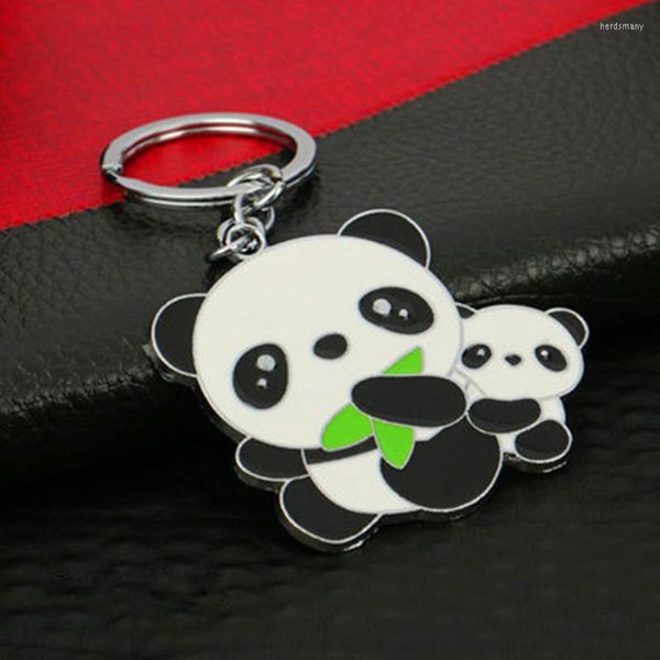 Porte-clés créatif panda géant porte-clés pendentif métal souvenir touristique chinois caractéristiques petit anneau cadeau
