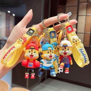 Keychains Creative Key KeyChain Basketball Tiger Lanyard Ring Chain Hanger Gift voor moeder en klantaccessoires Groothandel MIRI22