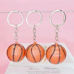 Keychains Mini Key Basketball Ring Acrylic Football Car Chain Simulation Simulation Colgante