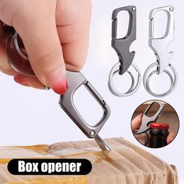 Sleutelhangers Creatieve mini-messleutelhanger Opvouwbaar Gepersonaliseerde letters Multifunctionele flesopener Autosleutelhouder Ketting Herensleutelhanger