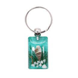 Keychains Creative Natural Conch Shell Keychain Fashion Simple Wild Key Ring Party Gift kleine sieraden