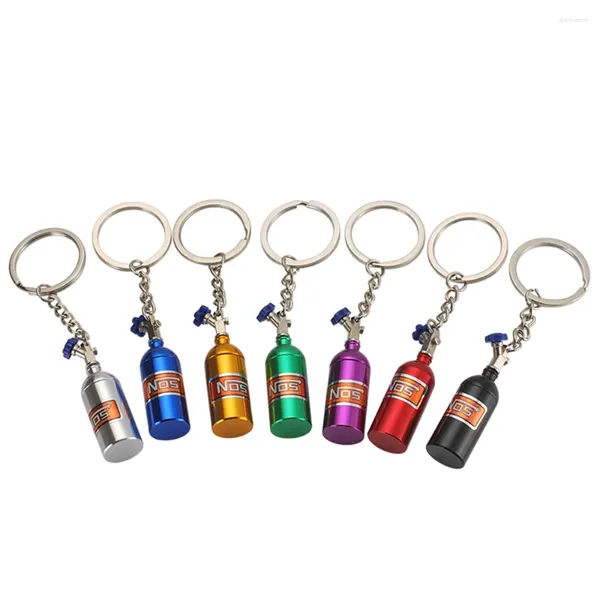 Porte-clés Creative NOS Turbo Bouteille d'azote Porte-clés Mini Métal Auto Pendentif Porte-clés Véhicule Porte-clés Voiture Moto Accessoire Porte-clés