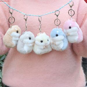 Keychains Creative Plush Hamster Doll Cute Hange Keychain Accessories Car Bag Men Women Kawaii Key Chain Fashion Gift 2021