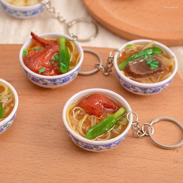 Keychains Creative Simulation Food For Women Men Chinese Chine