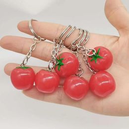 Keychains Simulation créative tomate charme de porte clé de trousque livre pour femmes sacs de sac de bricolage