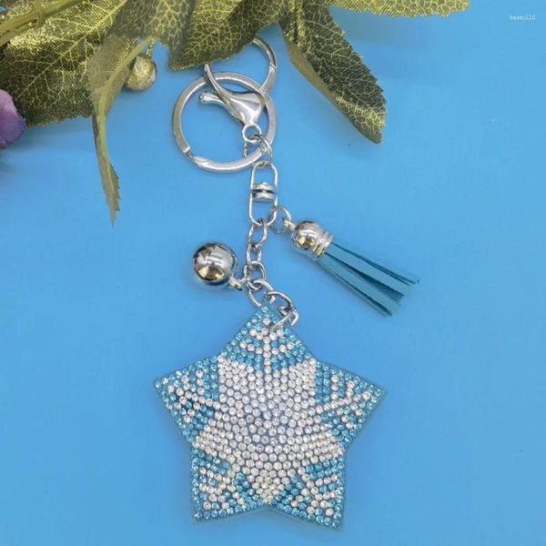 Porte-clés flocon de neige créatif avec strass en cristal complet, porte-clés, porte-monnaie, sac pour voiture, joli