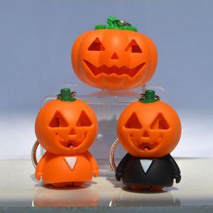 Porte-clés Creative Toys Halloween Gift Led Sound Light Pumpkin Ghost Keychain Bag Chain Pendant