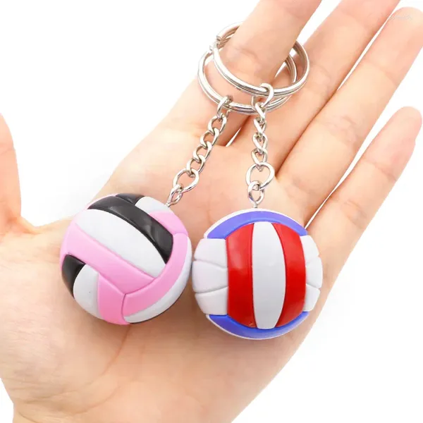 Porte-clés Creative Volleyball Porte-clés Ornements Business Baseball Souvenir Cadeaux Football Basketball Beach Ball Porte-clés Anneaux Sport