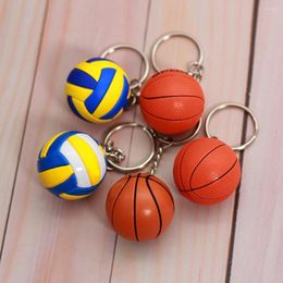 Keychains Creative Volleyball Keychain Sport Key Chain Car Bag Ball Baseball Ring Holder geschenken voor spelers sleutelen