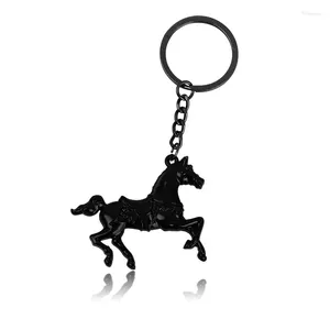 Porte-clés Creative Warhorse Porte-clés Wild Steed Sac à dos en métal Pendentif Signe du zodiaque chinois Porte-clés Bijoux décoratifs Accessoires