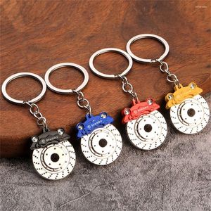 Keychains Creative Wheel RIM Keychain Metal Modification Brake Disc Model Key Ring Souvenir Gift Taille Buckle Bag Hanger Hanger Holder Geschenken