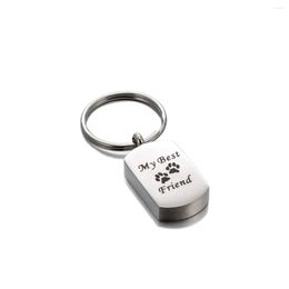 Keychains Crémation bijoux Keychain Memorial Ash KeepSake Pendant Key Ring pour Ashes259E