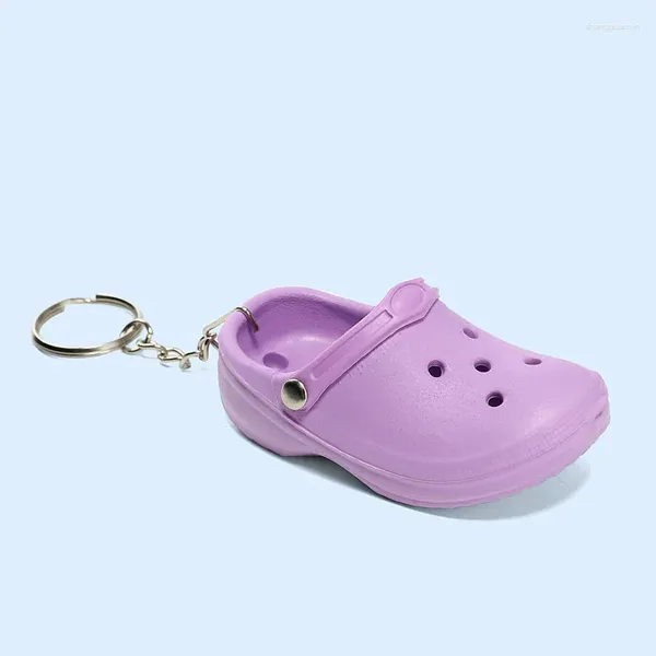 Keychains Crocs Keychain 3d Mini Eva Beach Hole Petite Croc Shoe Girl Gif Gift Sac Accessoires Décoration Courte
