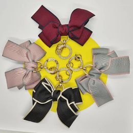 Porte-clés mignon arc porte-clés accessoires kawaii fait à la main tissu bowknot sac à main pendentif de haute qualité strass porte-clés cadeau pour petite amie