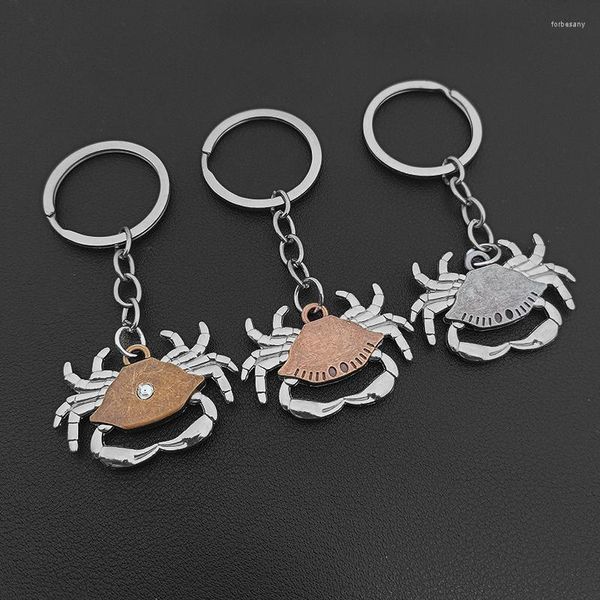 Porte-clés crabe mignon pour femmes, drôle, garçon, métal, joli animal, cadeaux, ami