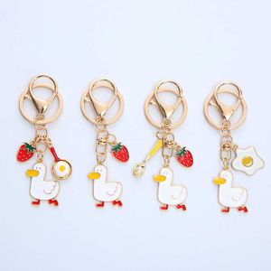 Keychains schattige eendje eierbloem mayonaise gekruide eend creatief paar mooie tas hangers sleutelhanger g230525