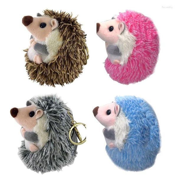 Porte-clés mignon hérisson en peluche, pendentif de téléphone portable, pompon, jouet, cadeaux en fourrure d'anime