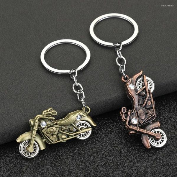 Keychains mignon imitation moto keychain créatif mini modèle de métal pendant de mode clés porte-clés accessoires