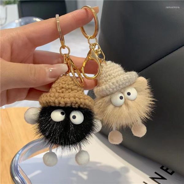 Porte-clés mignon lanière briquettes porte-clés voiture porte-clés pendentif peluche sac d'école cadeau Kawaii sac à dos