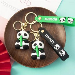 Porte-clés mignon Mini Panda porte-clés bracelets de dessin animé porte-clés pour femmes hommes voiture porte-clés sac à main accessoires enfants cadeaux