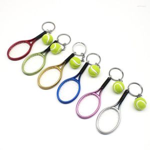 Porte-clés mignon Mini Tennis porte-clés pendentif porte-clés sport anneau Finder Holer accessoires amour cadeaux pour adolescent Fan