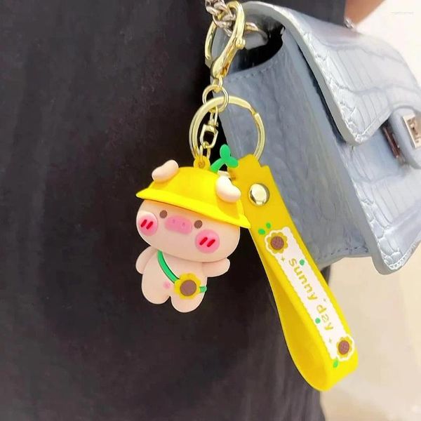 Keychains Keychain mignon porte-clés délicat de cochon de cochon