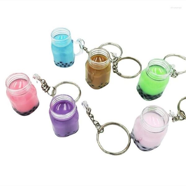 Llaveros Lindo Resina Taza de Té Llaveros Multi Color Simulado 3.4 CM Moda Buena Bolsa Accesorio Y15807