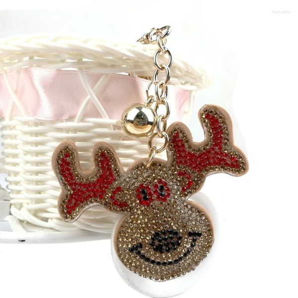 Porte-clés mignon cerf brillant porte-clés mode sirène paillettes Animal wapiti porte-clés pour femmes voiture sac pendentif bijoux cadeau de noël