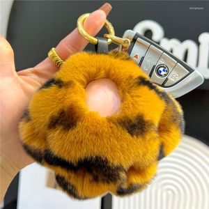 Keychains Cute Tiger Rex Rex Fur Keychain Plush Bear Claw Toy Mujeres Mujer Babáneas Carreteras Regalos Capante de llaves Clásico