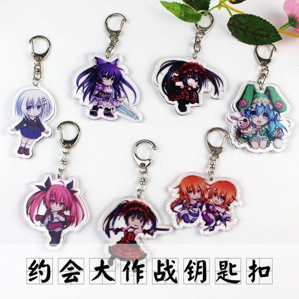 Porte-clés Date A Live Porte-clés Anime Acrylique Pendentif Périphérique Kuangsan Shitono Kotori Porte-clés Miri22