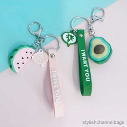 Porte-clés Dayoff nouveau porte-clés créatif pastèque porte-clés pour femmes bijoux fruits simulés mignon porte-clés porte-clés fille