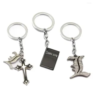Porte-clés Death Note Porte-clés Anime Porte-clés Noir Livre Porte-Anneau Pendentif Chaveiro Bijoux Pour Cadeau