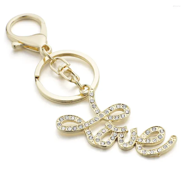 Kechechains Lettre délicate Love Lovely Keyrings Purse Prendant Unique Car Key Chain Chain Ring Honder Gerve Memento Lovers Gift DK348