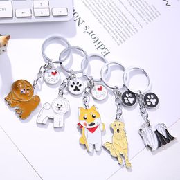 Porte-clés DIY Alliage Porte-clés Hommes et Femmes Métal Pet Dog Bijoux Porte-clés Cadeau