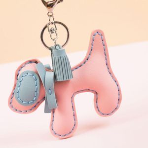 Porte-clés bricolage porte-clés faisant Kit couture mode sac suspendus ornements à la main cousu à la main animaux jouets enfants en cuir PU