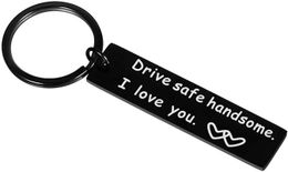 Porte-clés Drive Safe I Love You Porte-clés Cadeaux d'anniversaire de Noël pour petit ami mari papa conducteur