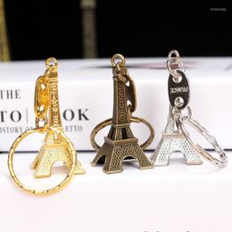 Keychains Eiffeltoren Key Chain Ring Car Motorfiets Keychain Hoogte Metaal Creatief model Keyring voor Kerstcadeau