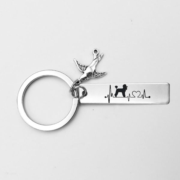 Porte-clés Électrocardiogramme ECG Pendentif Différentes catégories Amoureux des chiens Porte-clés Porte-clés Porte-clés de voiture Bijoux Mode Cadeau