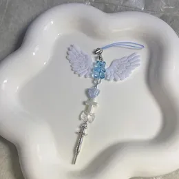 Keychains Elegant Acrylic Angel Wing Pendant Pendant charme accessoire unique accessoire
