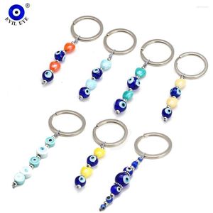 Porte-clés mauvais œil coeur bleu turc perle porte-clés verre perlé porte-clés voiture porte-clés mode bijoux pour femmes filles BE772