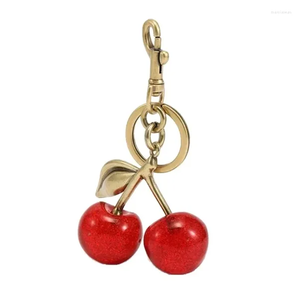 Keychains exquisitos Cherry Keychain colgante versátil Cherbag antiguo para accesorios para mujeres F19d