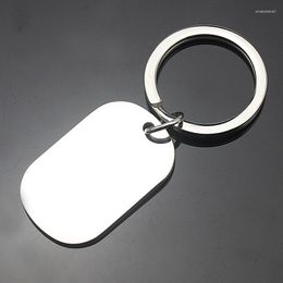 Sleutelhangers Fabriek Aangepast Logo Blanco Dog Tag Roestvrij Staal Geschenken Sleutelhanger NIET INCLUSIEF LASERGRAVEERKOSTEN