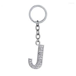 Keychains Fashion 26 Engelse letters Key Chain Metal Rhinestone Creative Personality Accessories