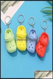 Porte-clés Accessoires de mode 20 pièces couleurs mélangées 3D Mini 7.5 cm Eva trou de plage petite chaussure porte-clés sac porte-clés voiture sac à main porte-clés 4209763