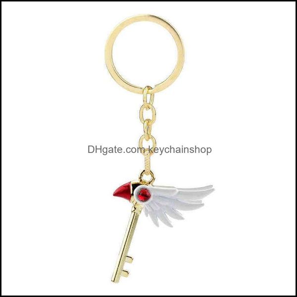 Porte-clés Accessoires de mode Mignon Card Captor Sakura Porte-clés en métal Cardcaptor Clown Porte-clés Creative Porte-clés pour femmes Bijoux Filles Dr