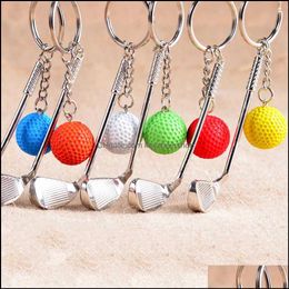 Schlüsselanhänger Modeaccessoires Golf Schlüsselanhänger Niedlicher Schlüsselanhänger Clubkette Llaveros Hombre Hochwertige Portachiavi Chaveiro feminino Drop Deliver