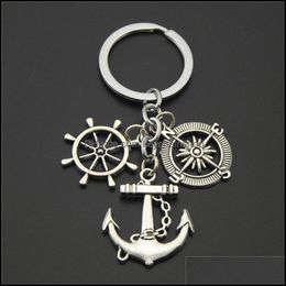 Keychains mode -accessoires London Big Ben, ongeacht waar het vliegtuig charmes kompas slijtage met aardse reisjuwelencadeau voor man drop del