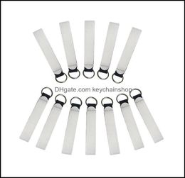 Keychains Accessoires de mode blanc blanc néoprène bracelet longe bande de sangle pour sublimation imprimement cool clés poignet poignet hands dr8997925